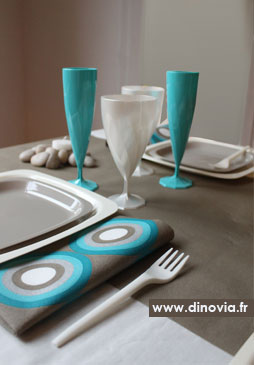 decoration de table bleu