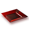 assiette plastique rouge