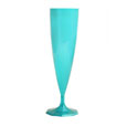 flute champagne plastique bleu