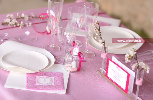 déco de table rose